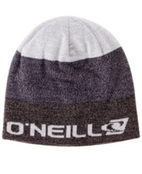 This sporty knit beanie from O'Neill is reversible so it's like getting two hats in one. This sporty knit beanie from O'Neill is reversible so it's like getting two hats in one.