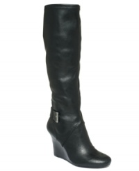 Impeccable style is never a bad thing. Update your look with Nine West's Goodness wedge boots. Impeccable style is never a bad thing. Update your look with Nine West's Goodness wedge boots.