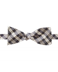 Get the finishing touch with this plaid bow tie from Penguin.