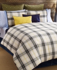 Horizontal and vertical quilting details come together in this European sham from Tommy Hilfiger, featuring white accents on an olive hue for a classic appeal. Tie closure. (Clearance) Horizontal and vertical quilting details come together in this European sham from Tommy Hilfiger, featuring white accents on an olive hue for a classic appeal. Tie closure. (Clearance)