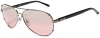 D&G Dolce & Gabbana DD6047 Aviator Sunglasses,Gun And Black Frame/Pink Gradient Mirror Lens,one size