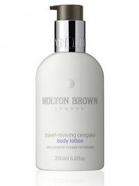 Refresh and rehydrate the skin. Whether it's a daily commute or long-haul flight, acclimatise after your journey with this rebalancing body lotion. Your senses will feel soothed while your skin is smoothed and moisturized. 6.6 oz. 