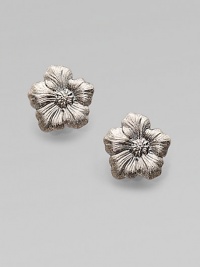 These simply chic, floral studs are the perfect mix of elegance and femininity. Sterling silverSize, about 1Post and clip backMade in Italy