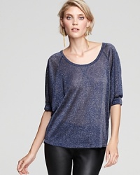 Bring sparkle to your off-duty looks with this relaxed-fit Aqua tee. Team with leather leggings for effortless cool. Bring sparkle to your off-duty looks with this relaxed-fit Aqua tee. Team with leather leggings for effortless cool.