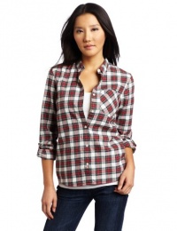 Fred Perry Women's Stuart Tartan FP Shirt, Red, 14 Fred Perry Women's Stuart Tartan FP Shirt, Red, 14