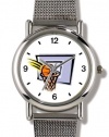 Basketball, Hoop, Backboard, Swish Basketball Theme - WATCHBUDDY® ELITE Chrome-Plated Metal Alloy Watch with Metal Mesh Strap-Size-Small ( Children's Size - Boy's Size & Girl's Size )