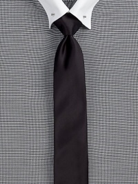 An elegant rendition of a simple necktie, rendered in a luxurious stretch cotton blend.About 2½ wide59% cotton/37% polyester/4% elastaneDry cleanMade in Italy An elegant rendition of a simple necktie, rendered in a luxurious stretch cotton blend.About 2½ wide59% cotton/37% polyester/4% elastaneDry cleanMade in Italy