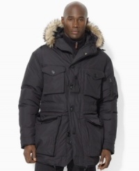 Inspired by the durable construction and impressive utility of classic military wear, our Cotton Nylon Parka provides superior warmth, comfort and style to take on the elements. Inspired by the durable construction and impressive utility of classic military wear, our Cotton Nylon Parka provides superior warmth, comfort and style to take on the elements.