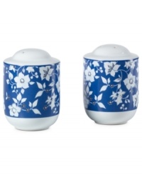 A classic beauty, Blue Meadow salt and pepper shakers feature delicate blooms rooted in fuss-free Pfaltzgraff stoneware. Crisp blue highlights in pure white refresh country settings with effortless elegance. A classic beauty, Blue Meadow salt and pepper shakers feature delicate blooms rooted in fuss-free Pfaltzgraff stoneware. Crisp blue highlights in pure white refresh country settings with effortless elegance.