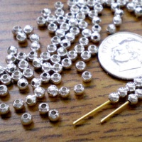 Silver Plated Round Beads 3mm (1000) Silver Plated Round Beads 3mm (1000)