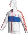 Adidas Men's Hooded Hoodie Flex Climalite Jacket Coat - White