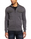 Kenneth Cole Men's Full-Zip Double-Pocket Mock-Neck Sweater