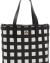 Kate Spade New York Checker Place Harmony Baby PXRU4199 Diaper Bag,Black/Clotted Cream,One Size