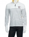 Nautica 'Sailing Club' Men's White Horizontal Striped Half Zip Sweatshirt