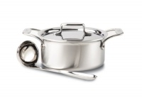 All-Clad Brushed Stainless D5 3-Quart Soup Pot with Lid and Ladle All-Clad Brushed Stainless D5 3-Quart Soup Pot with Lid and Ladle