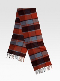 Classic plaid meets luxe cashmere to create an impeccable scarf with perennial style.About 12 X 72CashmereDry cleanImported Classic plaid meets luxe cashmere to create an impeccable scarf with perennial style.About 12 X 72CashmereDry cleanImported