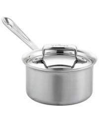 The great classic-this professional saucepan is the versatile answer to your busy space. High, straight sides and a smaller surface area create the perfect vessel for retaining heat and limiting evaporation, so you can make sauces, heat liquids and reheat like a master chef. Five alternating layers of aluminum and stainless steel promote even heating and eliminate hot spots. Lifetime warranty. The great classic-this professional saucepan is the versatile answer to your busy space. High, straight sides and a smaller surface area create the perfect vessel for retaining heat and limiting evaporation, so you can make sauces, heat liquids and reheat like a master chef. Five alternating layers of aluminum and stainless steel promote even heating and eliminate hot spots. Lifetime warranty.