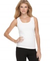 A true basic with endless wardrobe possibilities, this fitted Calvin Klein tank top is a versatile essential perfect for layering.