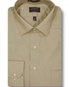 Arrow Men's Long Sleeve Classic Fit Wrinkle Free Poplin Dress Shirt, Sandstone