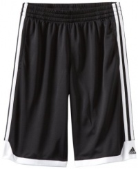 adidas Boys 8-20 Youth Key Item Short, Black/White, Small adidas Boys 8-20 Youth Key Item Short, Black/White, Small