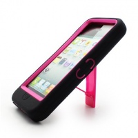 Apple iPhone 5 Hybrid Case with Kickstand- Pink Apple iPhone 5 Hybrid Case with Kickstand- Pink