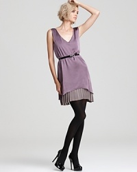 This silky-light PJK Patterson J. Kincaid dress reveals a contrast pleated hem and features a detachable belt that lends a chic, cinched silhouette--it's simply elegant and simply perfect across various occasions. This silky-light PJK Patterson J. Kincaid dress reveals a contrast pleated hem and features a detachable belt that lends a chic, cinched silhouette--it's simply elegant and simply perfect across various occasions.