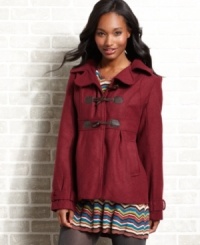 YMI's hooded duffle coat combines the features we love in our cold-weather outerwear, from preppy toggle buttons to the toastiest wool-blend fabric to warm-up in. YMI's hooded duffle coat combines the features we love in our cold-weather outerwear, from preppy toggle buttons to the toastiest wool-blend fabric to warm-up in.