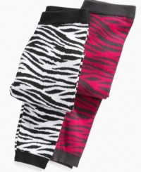 Add coziness to her look in the wild style of these zebra-print sweater leggings from Planet Gold. Add coziness to her look in the wild style of these zebra-print sweater leggings from Planet Gold.