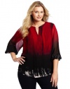 Calvin Klein Women's Plus-Size Peasant Blouse