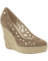 Calvin Klein Women's Viktoria Suede Wedges in Light Taupe