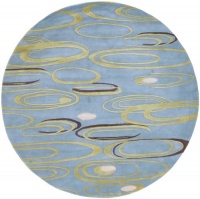 Area Rug 7x7 Round Contemporary Spa Blue Color - Surya Naya Rug from RugPal Area Rug 7x7 Round Contemporary Spa Blue Color - Surya Naya Rug from RugPal