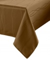 Gourmet Spillproof 60-Inch-by-120 Inch Fabric Tablecloth, Linen