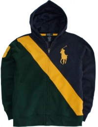 Polo Ralph Lauren Boys Banner Fleece Hoodie (Small (8), French Navy) Polo Ralph Lauren Boys Banner Fleece Hoodie (Small (8), French Navy)