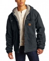 Carhartt Men's Big & Tall Sandstone Hooded Multi Pocket Jacket - Sherpa Lined