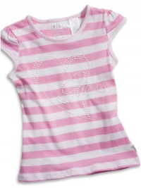 GUESS Kids Girls Striped Top, LIGHT PINK (3T) GUESS Kids Girls Striped Top, LIGHT PINK (3T)