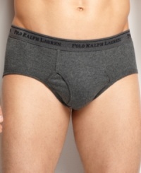 Crafted in ultra-comfortable cotton jersey, these Polo Ralph Lauren low-rise briefs are a smooth addition to your daily routine. Crafted in ultra-comfortable cotton jersey, these Polo Ralph Lauren low-rise briefs are a smooth addition to your daily routine.