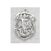 Sterling Silver Ladies Police Saint Michael Patron Saint Medal Necklace