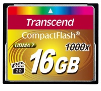 Transcend Information 16GB Compact flash Card - TS16GCF1000 (160/70 MB/s) Transcend Information 16GB Compact flash Card - TS16GCF1000 (160/70 MB/s)