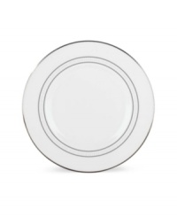 Leave it to kate spade to improve the traditional china pattern. Reminiscent of seed pearls, her signature monogram lends a lustrous accent to the Noel Alabaster accent plate. Leave it to kate spade to improve the traditional china pattern. Reminiscent of seed pearls, her signature monogram lends a lustrous accent to the Noel Alabaster accent plate.