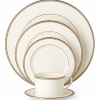 Kate Spade Sonora Knot is a clean & classic dinnerware collection in Bone china with gold and platinum bands. Featuring lustrous gold, platinum and black rim accents. Dishwasher safe.