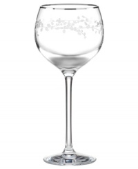 Big on elegance. The Gardner Street Platinum Signature wine glass features delicately etched vines and fluid lines in generously proportioned crystal. From kate spade new york. Big on elegance. The Gardner Street Platinum Signature wine glass features delicately etched vines and fluid lines in generously proportioned crystal. From kate spade new york.