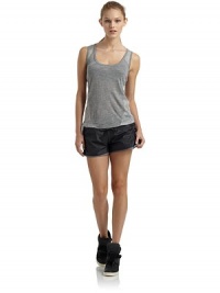 THE LOOKScoop necklineTank strapsMesh insets at shoulder and side hemsMesh racerbackTHE FITAbout 23 from shoulder to hemTHE MATERIALFront: rayonBack: modalCARE & ORIGINHand washMade in USAModel shown is 5'8 (172½cm) wearing US size Small. THE LOOKScoop necklineTank strapsMesh insets at shoulder and side hemsMesh racerbackTHE FITAbout 23 from shoulder to hemTHE MATERIALFront: rayonBack: modalCARE & ORIGINHand washMade in USAModel shown is 5'8 (172½cm) wearing US size Small.