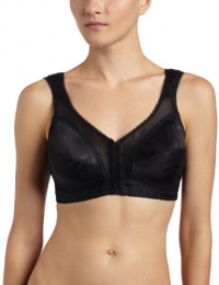 Playtex Women's 18 Hour Front Close Bra with Flex Back, Black, 40DD