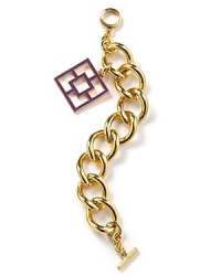 A simply chic chainlink bracelet with contemporary square charm from Trina Turk. A simply chic chainlink bracelet with contemporary square charm from Trina Turk.