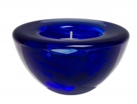 Kosta Boda Atoll Votive Bowl, Blue Kosta Boda Atoll Votive Bowl, Blue