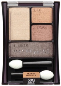 Maybelline New York Expert Wear Eyeshadow Quads, 50q Sunlit Bronze Modern Metallics, 0.17 Ounce Maybelline New York Expert Wear Eyeshadow Quads, 50q Sunlit Bronze Modern Metallics, 0.17 Ounce