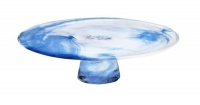 Kosta Boda Mine Cake Plate, Blue