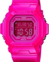 Casio Women's BG5601-4DR Baby-G Square Luminous Color Pink Digital Watch