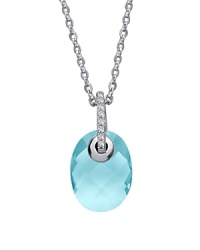 Check please. This crystal-encrusted necklace from Crislu adds a hit of contemporary sparkle with a checkerboard-effect dangle. Check please. This crystal-encrusted necklace from Crislu adds a hit of contemporary sparkle with a checkerboard-effect dangle.