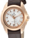 Bulova Women's 97M104 Precisionist Longwood Rose-Tone Brown Leather Watch